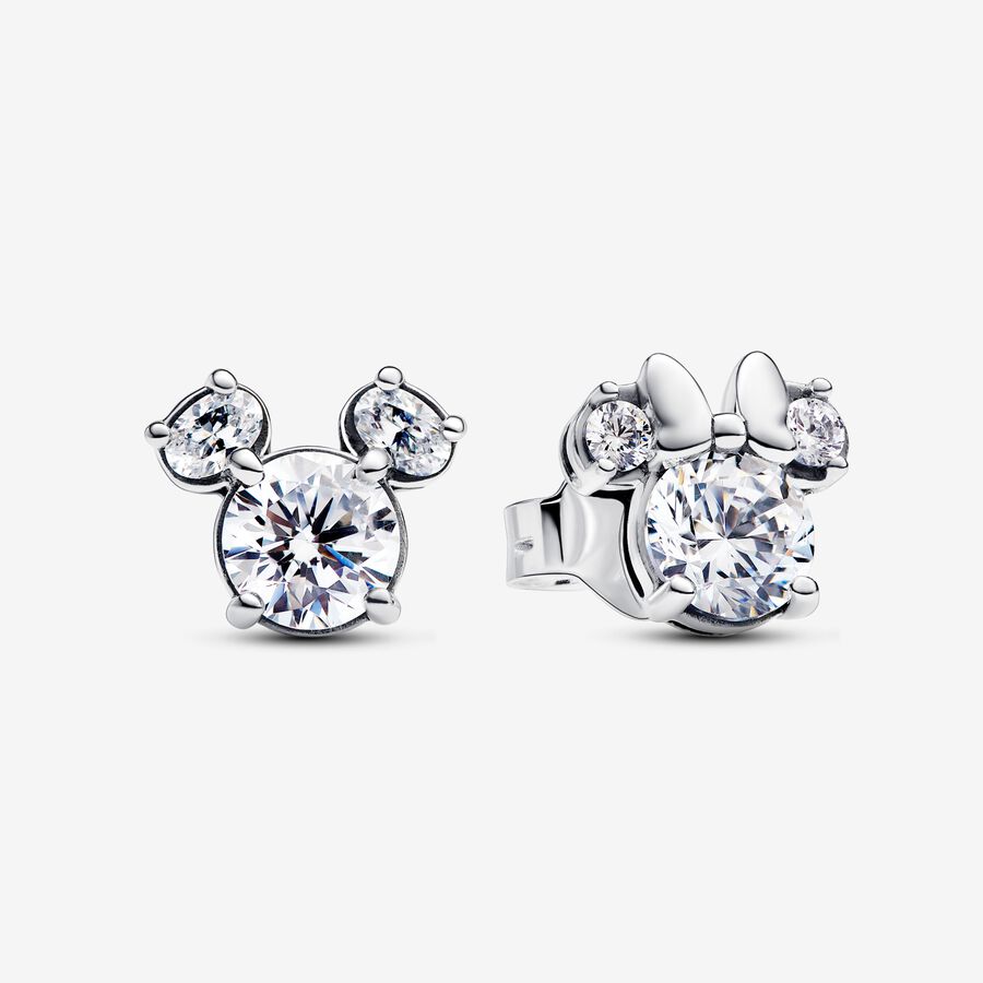 Brincos Stud Disney Mickey Mouse e Minnie Mouse