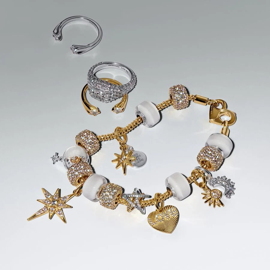 Anel Aberto Estrelas Cadentes